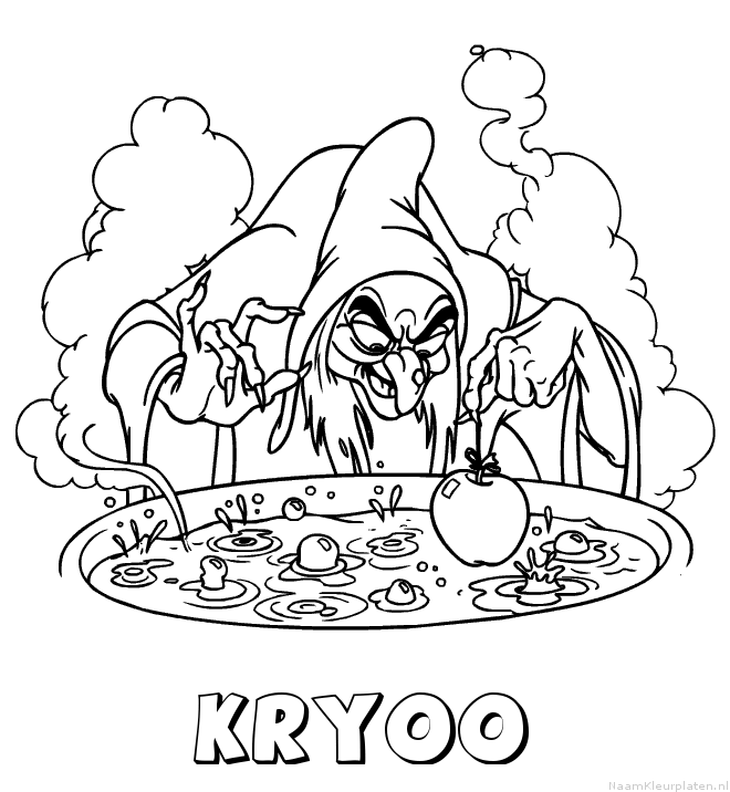 Kryoo heks kleurplaat