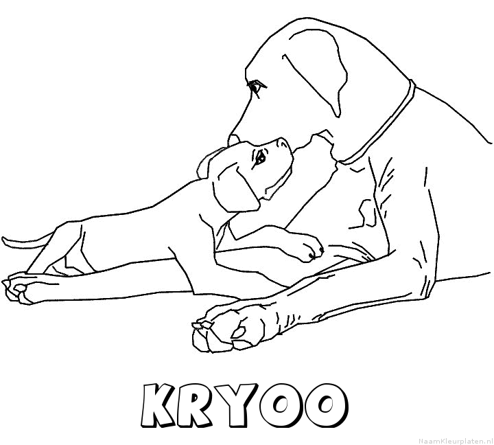 Kryoo hond puppy kleurplaat