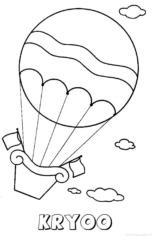 Kryoo luchtballon kleurplaat