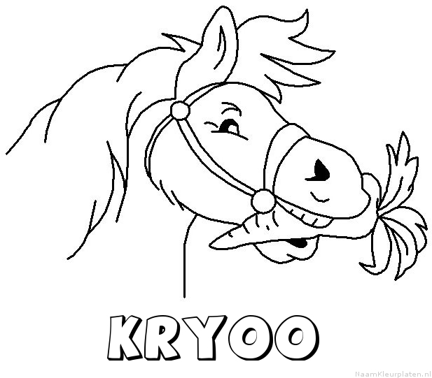 Kryoo paard van sinterklaas kleurplaat
