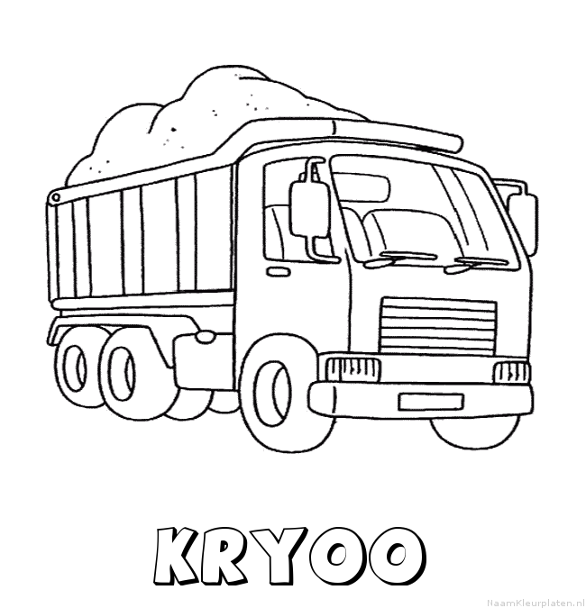 Kryoo vrachtwagen kleurplaat