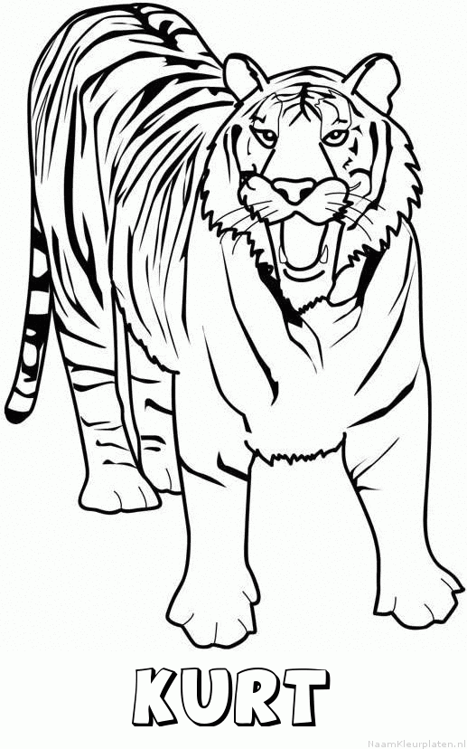 Kurt tijger 2 kleurplaat