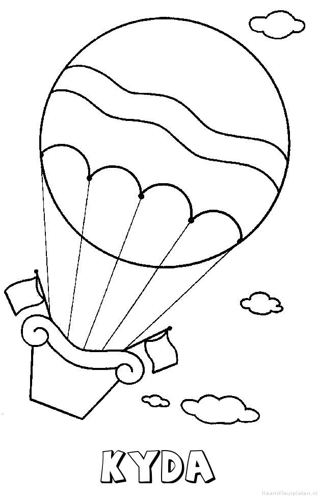 Kyda luchtballon kleurplaat