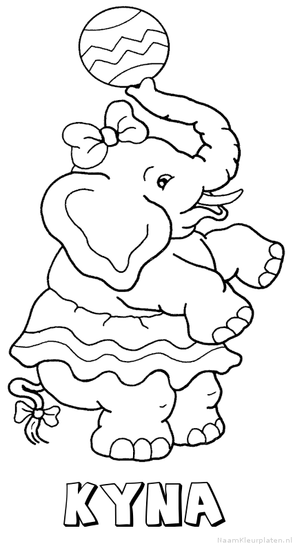 Kyna olifant kleurplaat