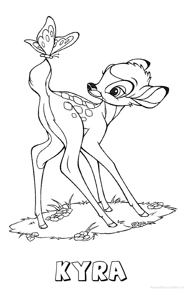 Kyra bambi kleurplaat