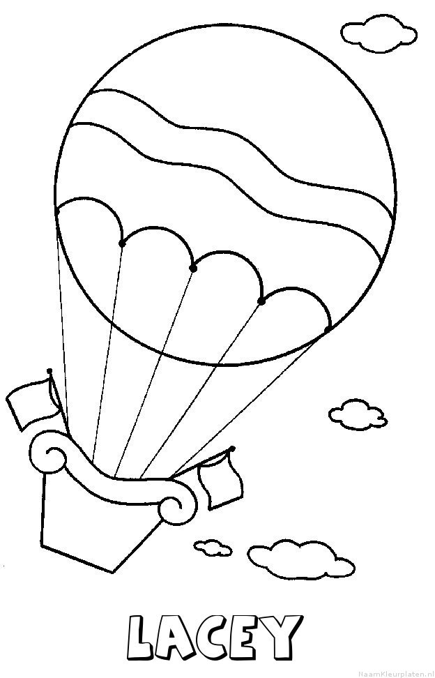 Lacey luchtballon kleurplaat