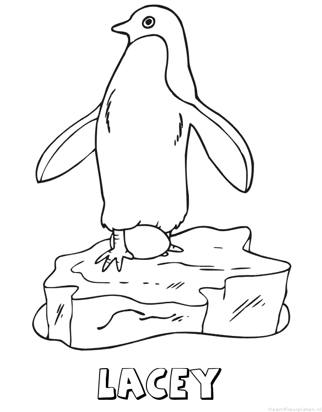 Lacey pinguin kleurplaat