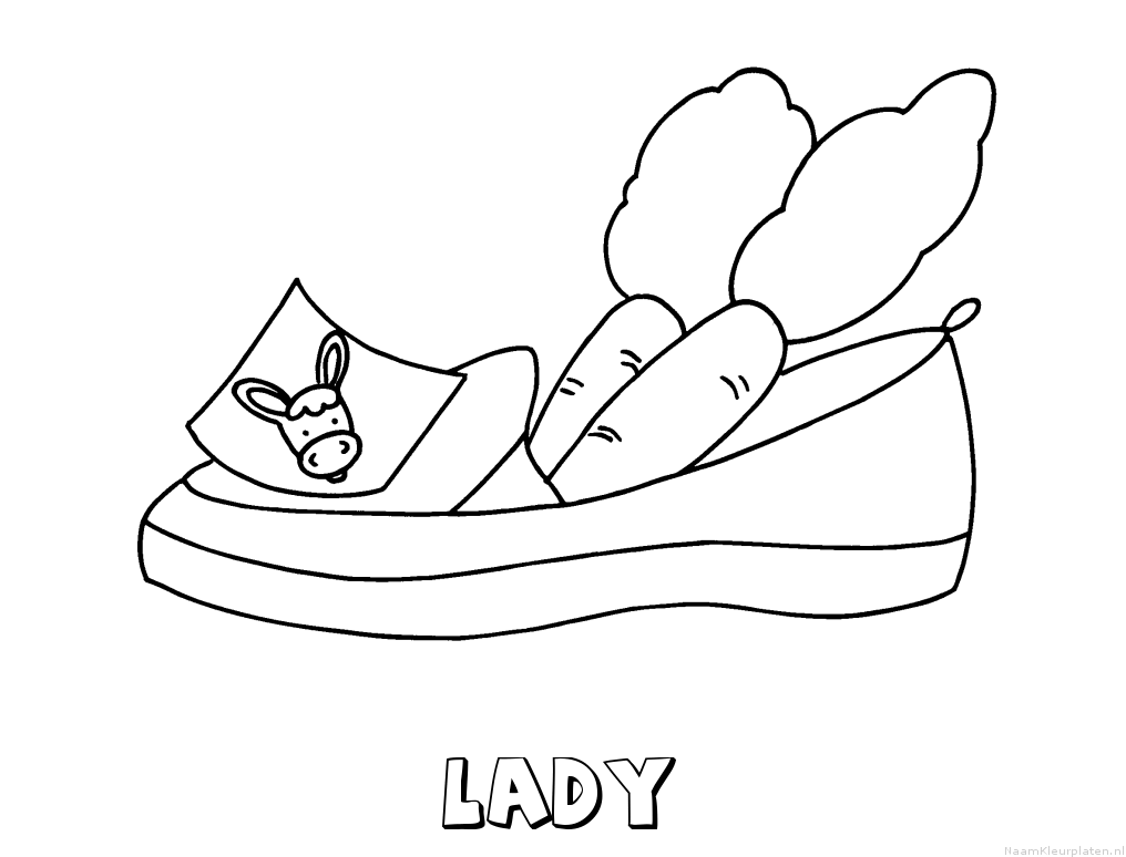 Lady schoen zetten kleurplaat