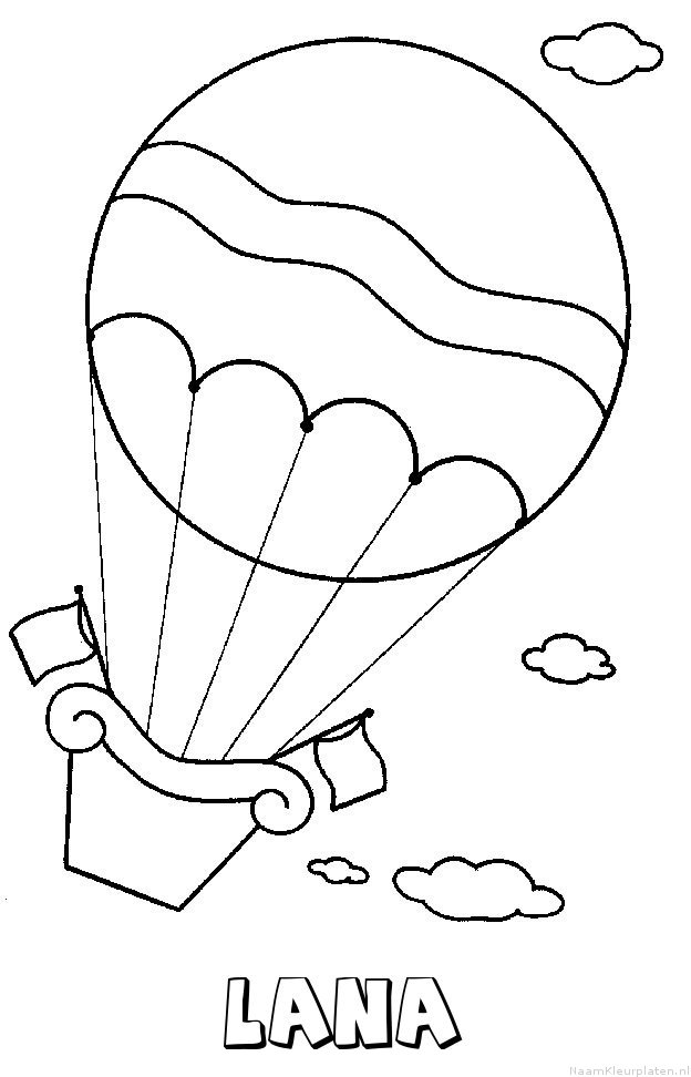 Lana luchtballon kleurplaat