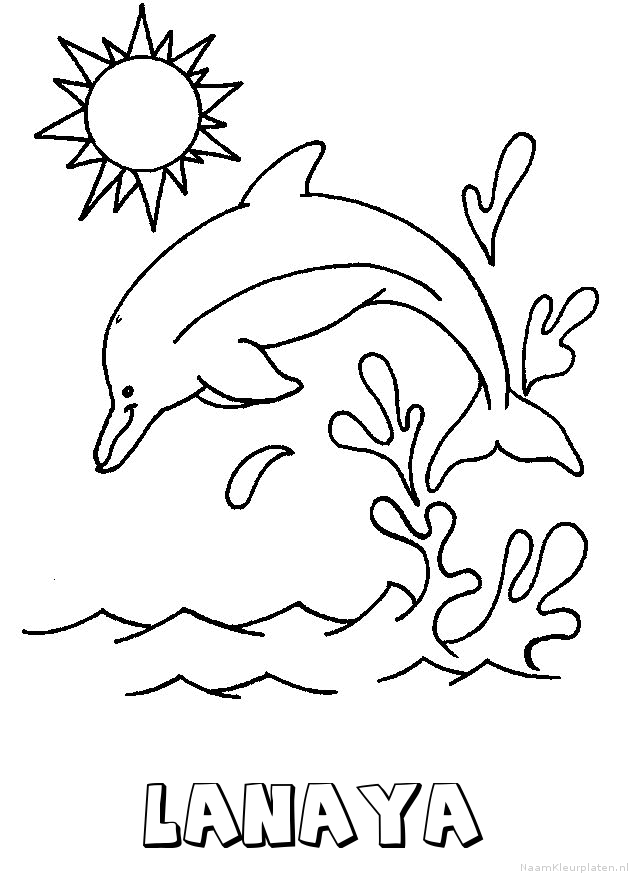 Lanaya dolfijn kleurplaat