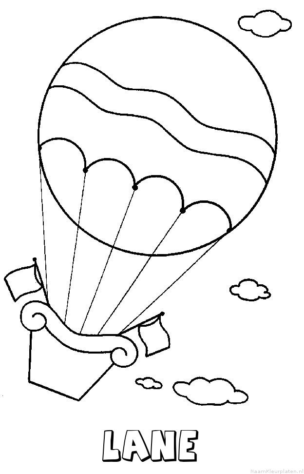 Lane luchtballon kleurplaat