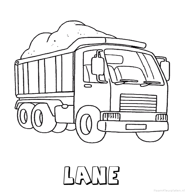 Lane vrachtwagen kleurplaat