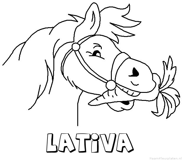 Lativa paard van sinterklaas kleurplaat