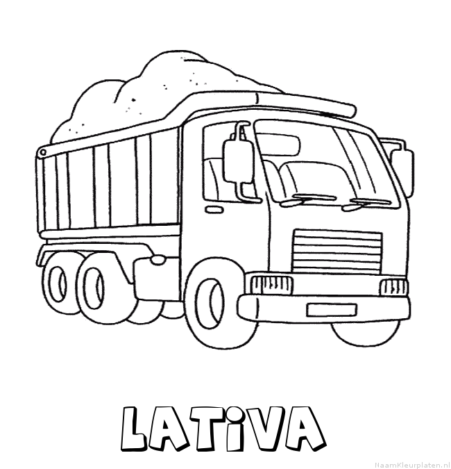 Lativa vrachtwagen kleurplaat