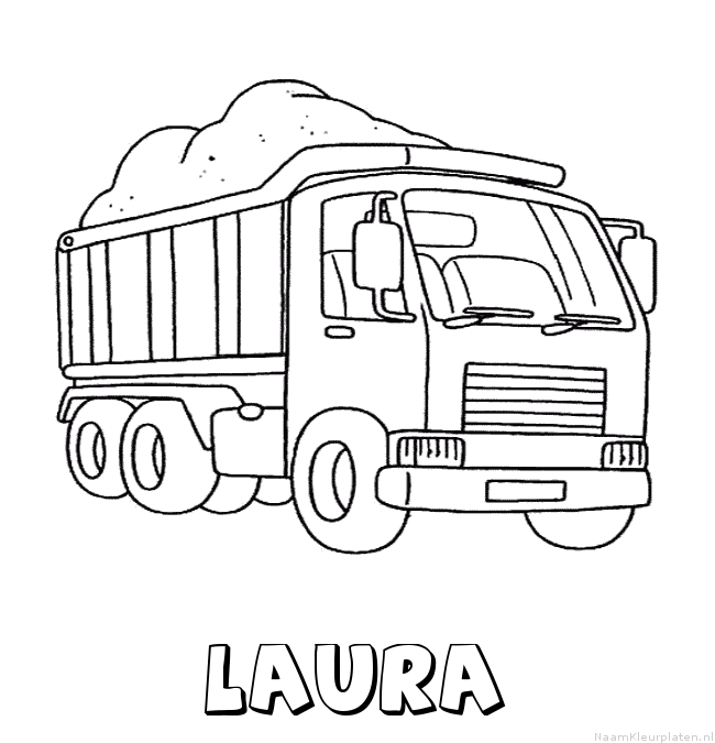 Laura vrachtwagen kleurplaat