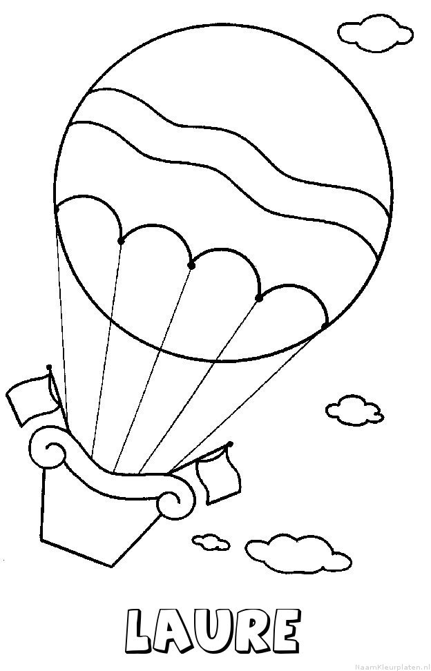 Laure luchtballon kleurplaat