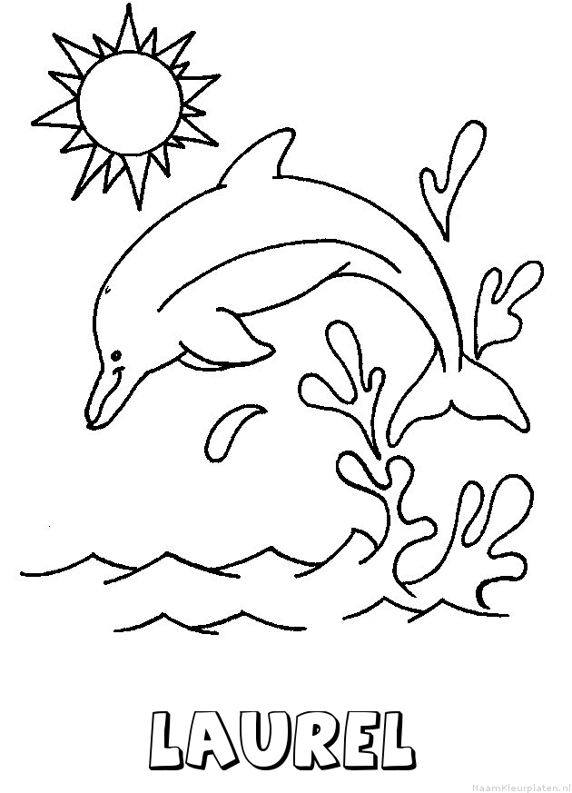 Laurel dolfijn kleurplaat