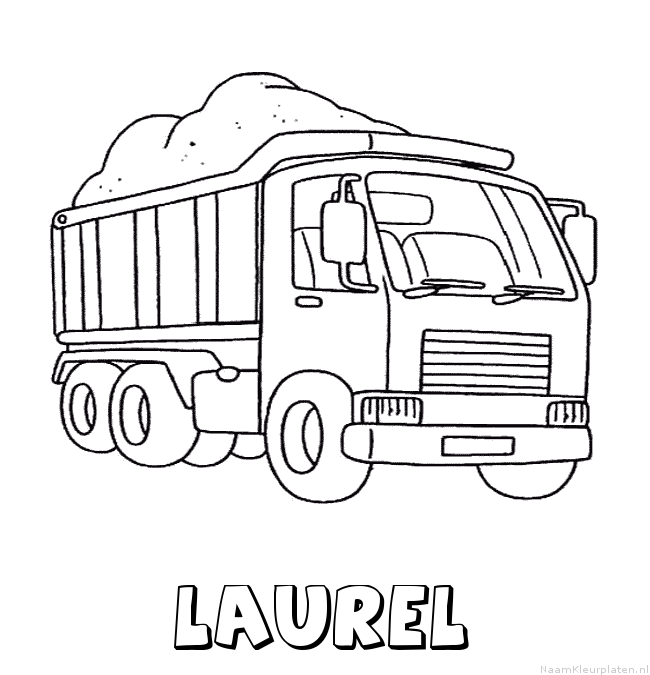 Laurel vrachtwagen kleurplaat