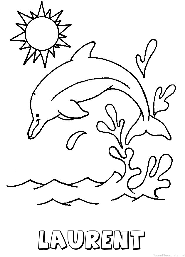 Laurent dolfijn kleurplaat