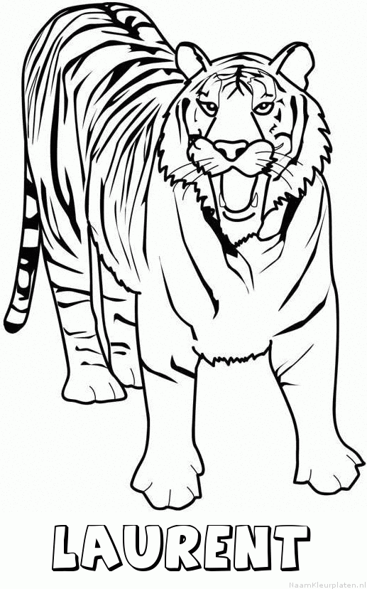 Laurent tijger 2 kleurplaat