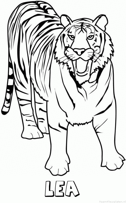 Lea tijger 2 kleurplaat