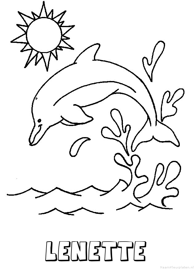 Lenette dolfijn kleurplaat