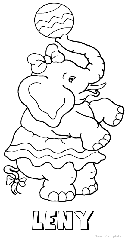 Leny olifant kleurplaat