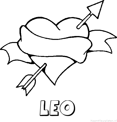 Leo liefde kleurplaat