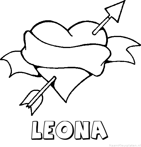 Leona liefde kleurplaat