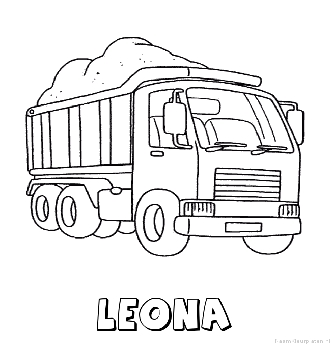 Leona vrachtwagen kleurplaat