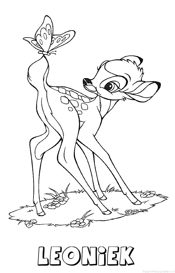 Leoniek bambi kleurplaat