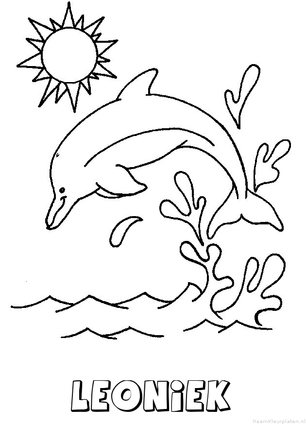 Leoniek dolfijn kleurplaat