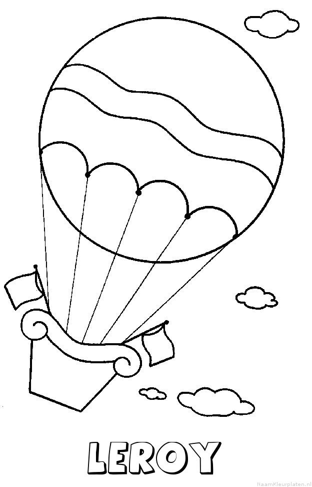 Leroy luchtballon kleurplaat