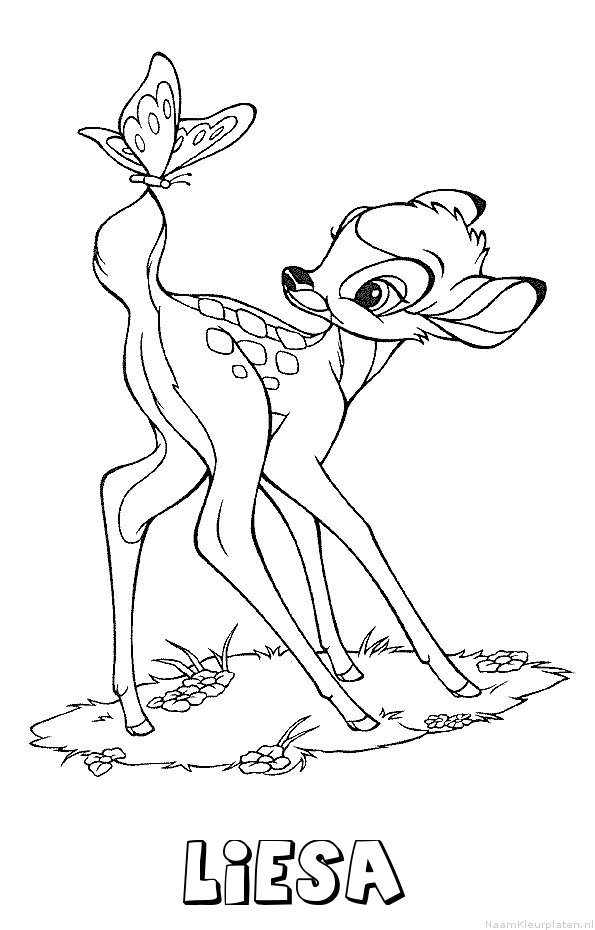 Liesa bambi kleurplaat
