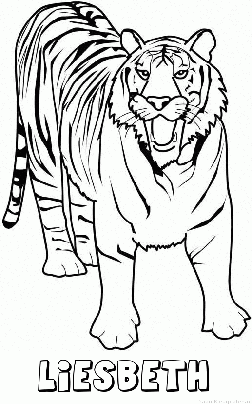 Liesbeth tijger 2 kleurplaat