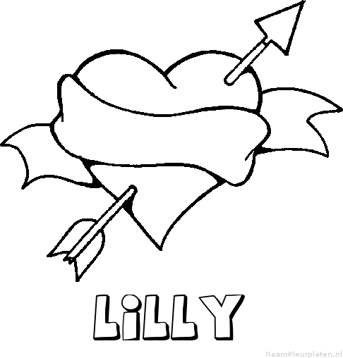 Lilly liefde kleurplaat