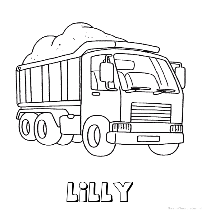 Lilly vrachtwagen kleurplaat