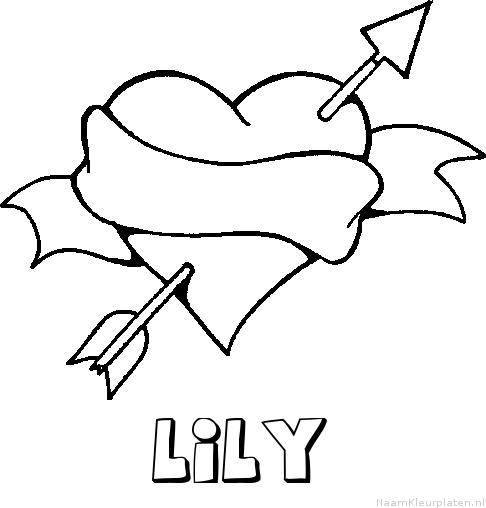 Lily liefde kleurplaat