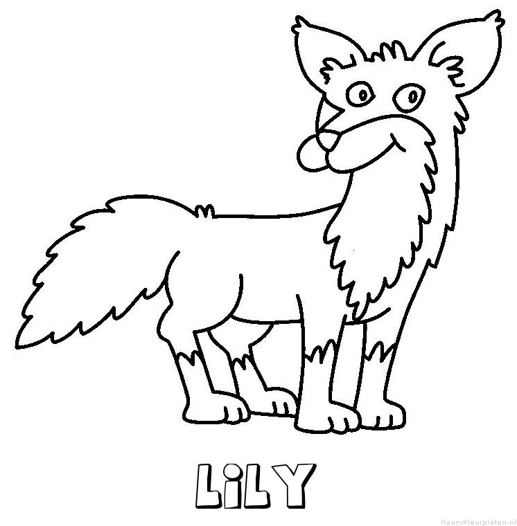 Lily vos kleurplaat