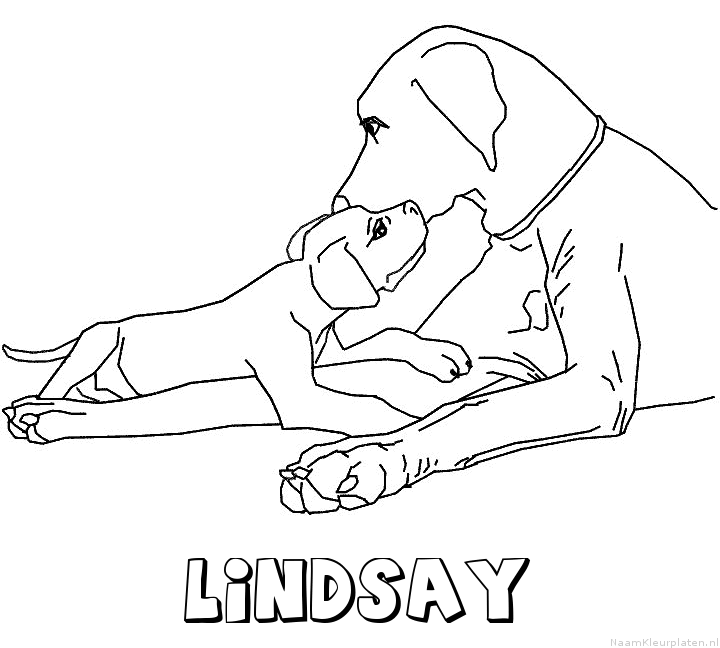 Lindsay hond puppy kleurplaat