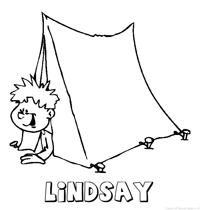 Lindsay kamperen kleurplaat