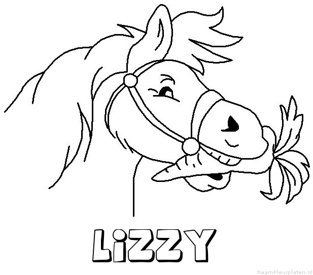 Lizzy paard van sinterklaas kleurplaat