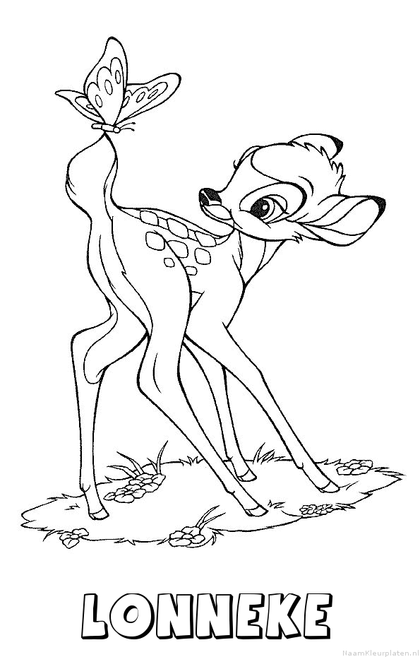 Lonneke bambi kleurplaat