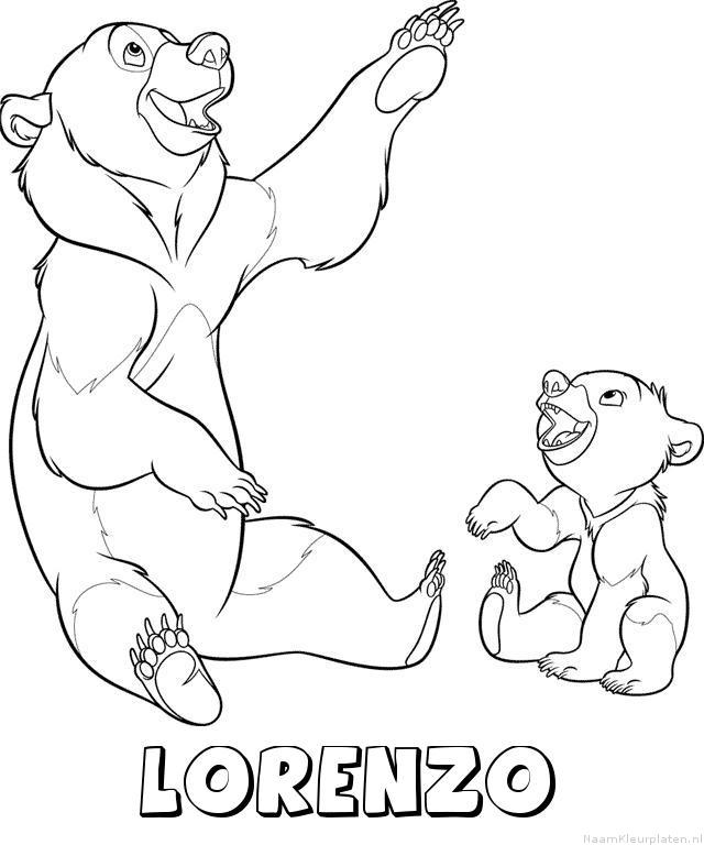 Lorenzo brother bear kleurplaat
