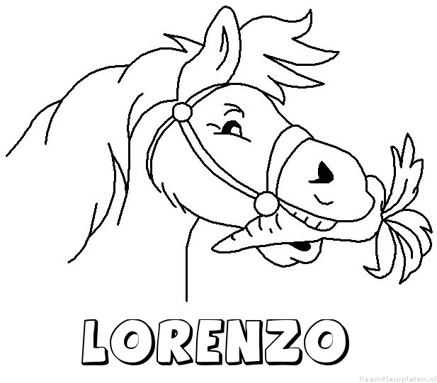 Lorenzo paard van sinterklaas kleurplaat