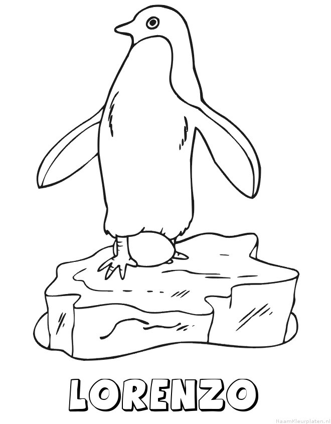 Lorenzo pinguin kleurplaat