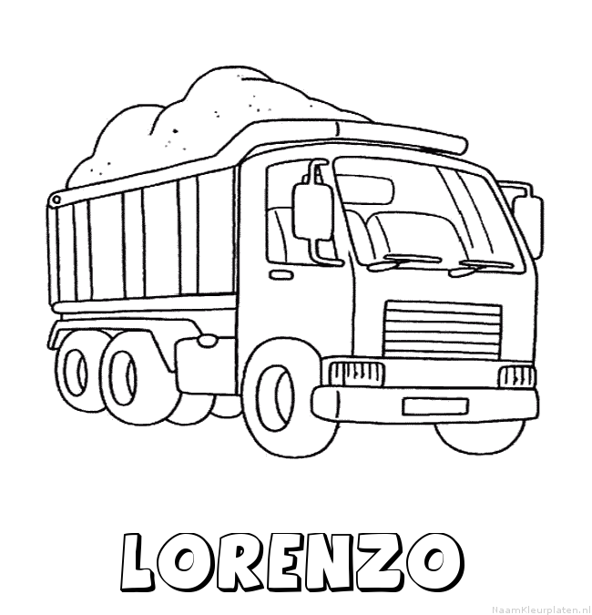 Lorenzo vrachtwagen kleurplaat