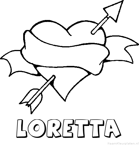 Loretta liefde kleurplaat