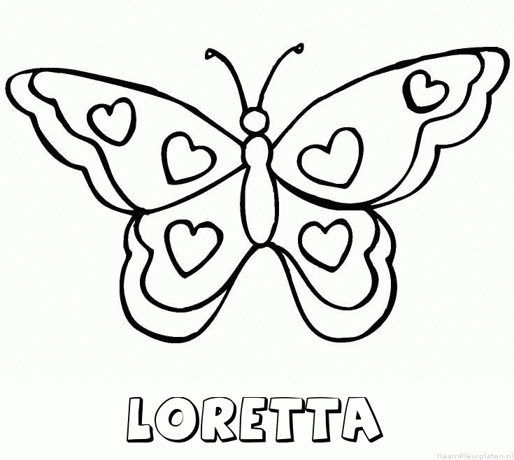 Loretta vlinder hartjes