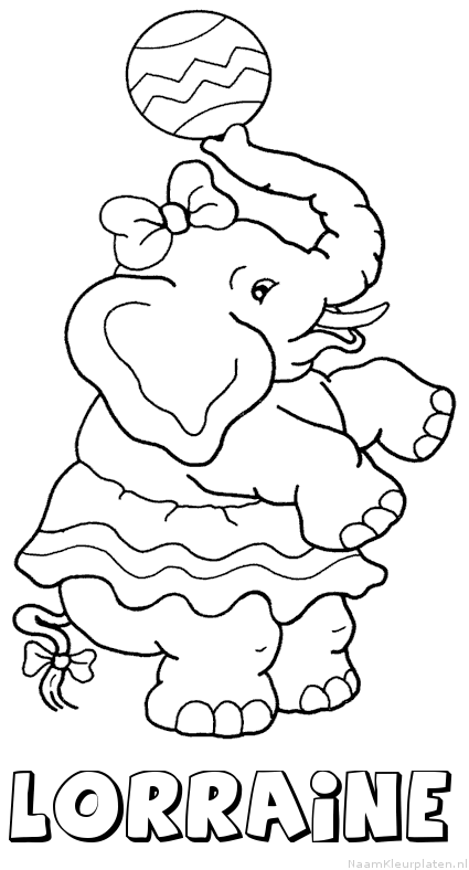 Lorraine olifant kleurplaat